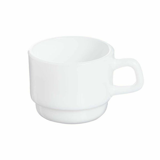 Piece Coffee Cup Set Arcoroc Restaurant 12 Units White Glass (8 cl)