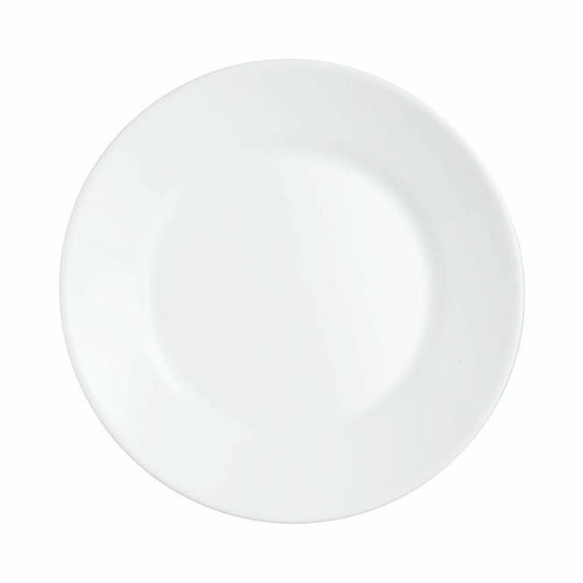 Plate set Arcoroc Restaurant White Glass (Ø 23,5 cm) (6 uds)