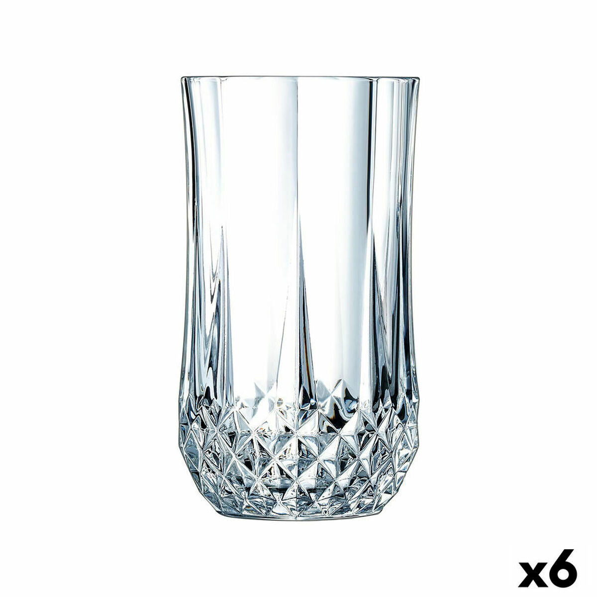 Crystal Glass Cristal d’Arques Paris Longchamp Transparent Glass (36 cl) (Pack 6x)