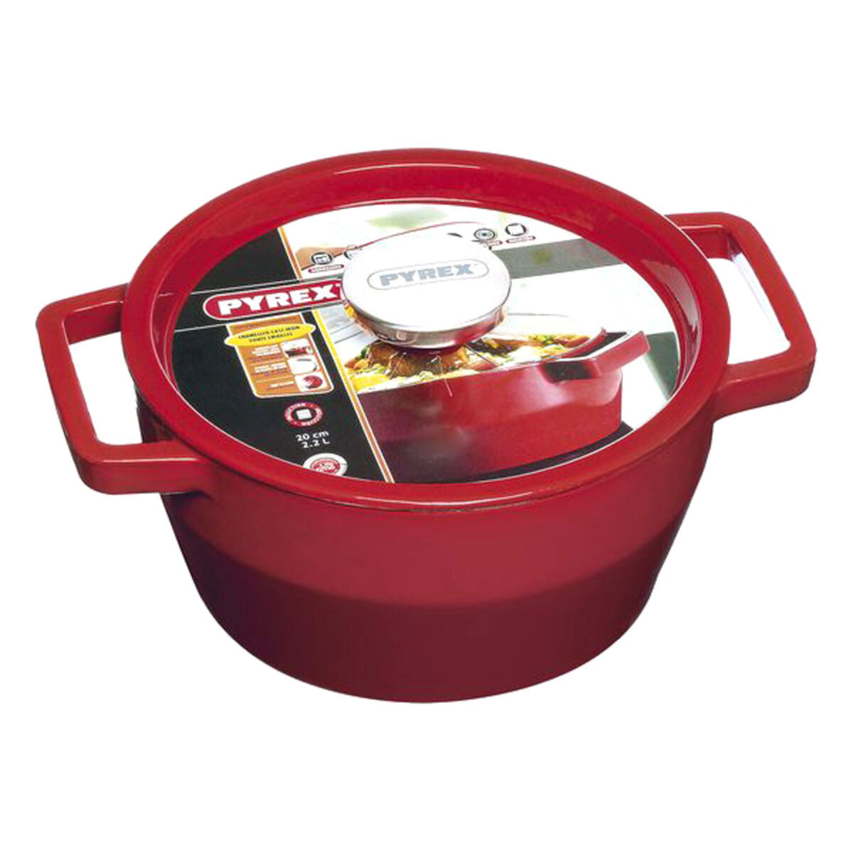 Casserole with lid Pyrex Slow Cook Cast Iron