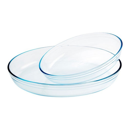 Set of Oven Dishes Ô Cuisine Transparent Borosilicate Glass (2 pcs)