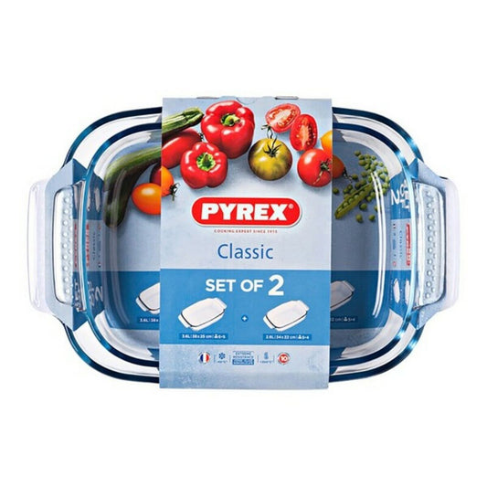 Set of Oven Dishes Pyrex Classic Borosilicate glass (2 pcs)