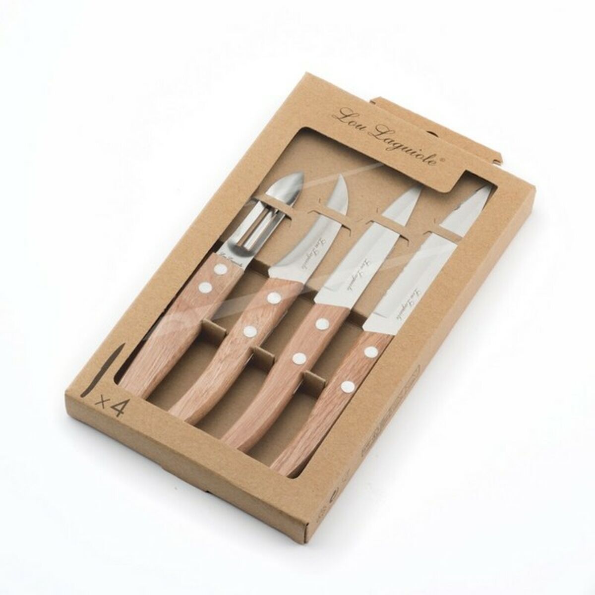 Knife Set Amefa Forest Wood 4 Pieces