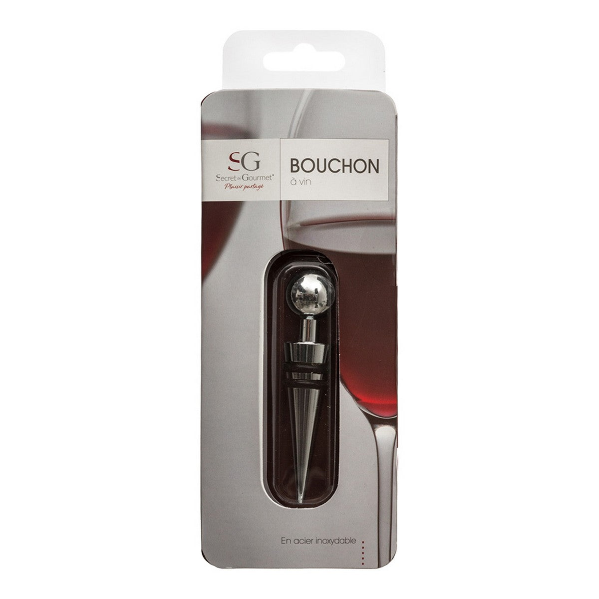 Vacuum Stopper for Wine Secret de Gourmet Stainless steel