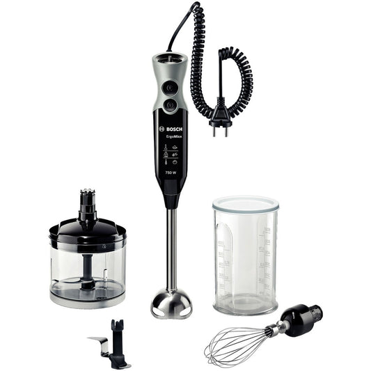 Hand-held Blender BOSCH MSM67170 Black Black/Silver 750 W 1 L