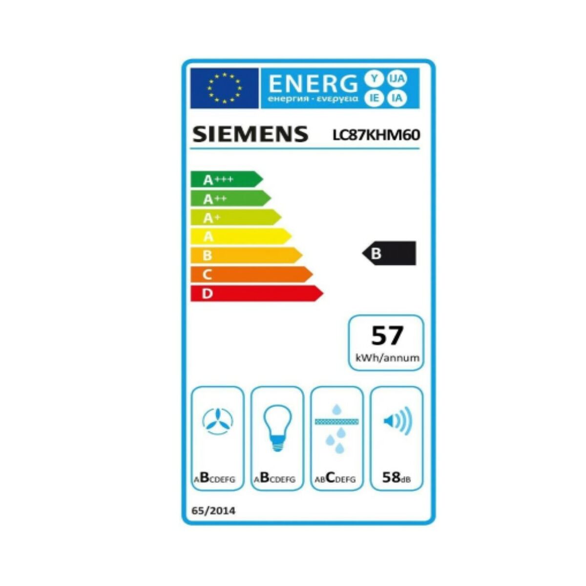 Conventional Hood Siemens AG LC87KHM60 80 cm 680 m³/h 260W A