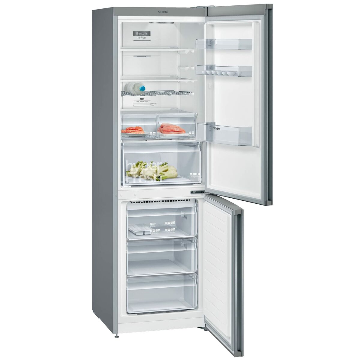 Combined Refrigerator Siemens AG KG36NXIEA 186 Stainless steel (60 x 66 x 186 cm)