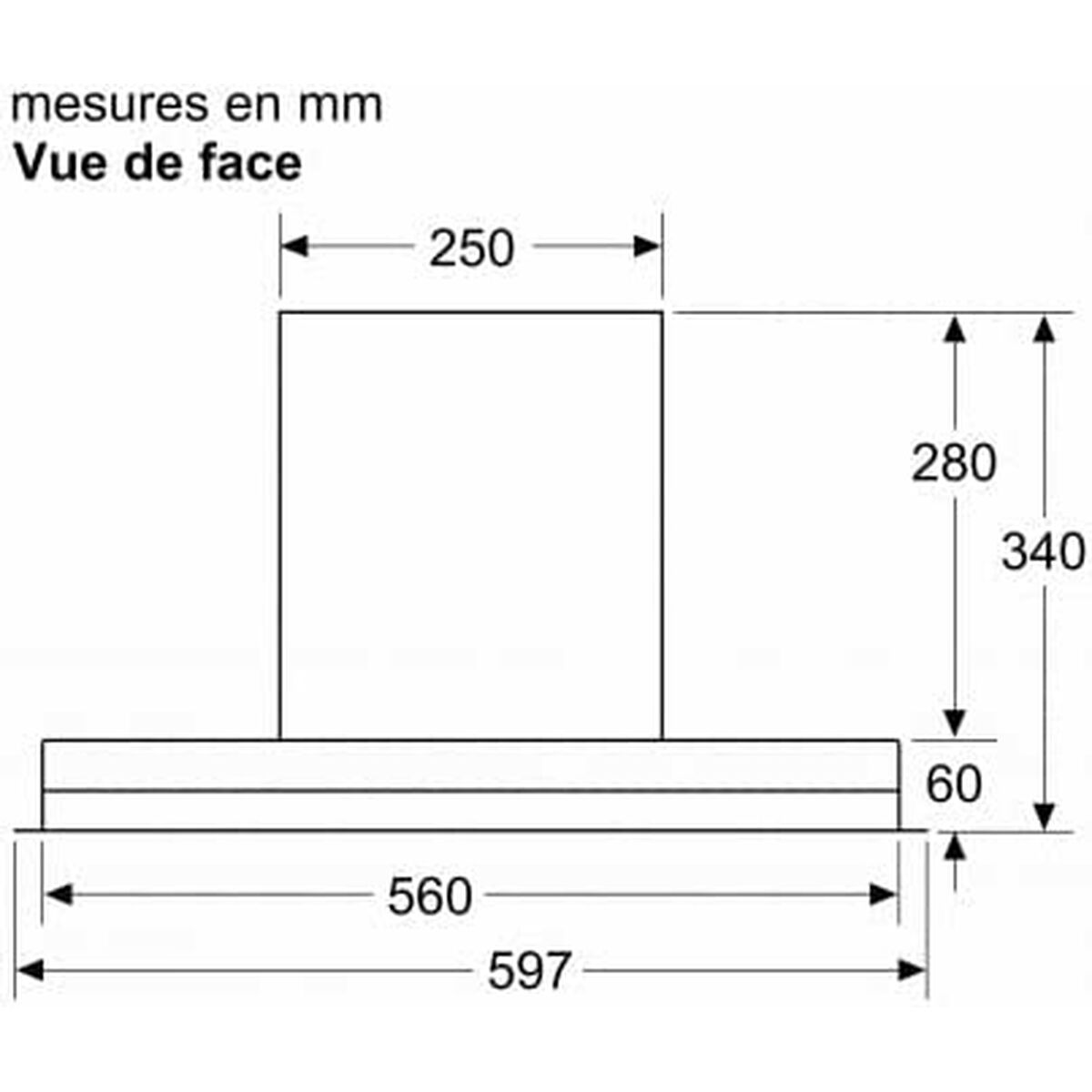 Conventional Hood Siemens AG LJ67BAM60 Black