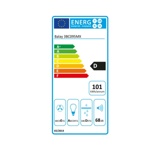 Conventional Hood Balay 3BC095MX 90 cm 527 m³/h 210W D