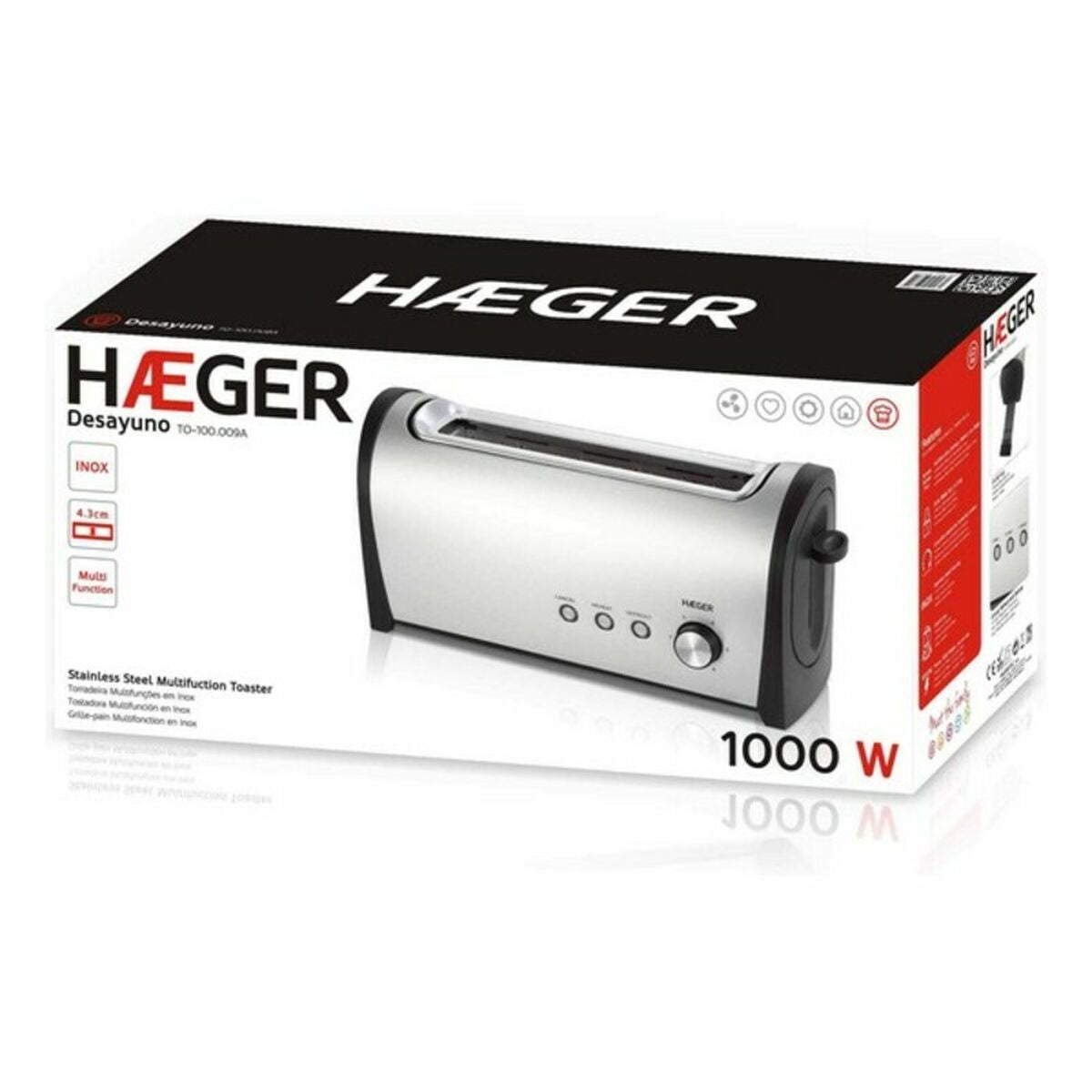 Toaster Haeger 5608475012471 1000 W