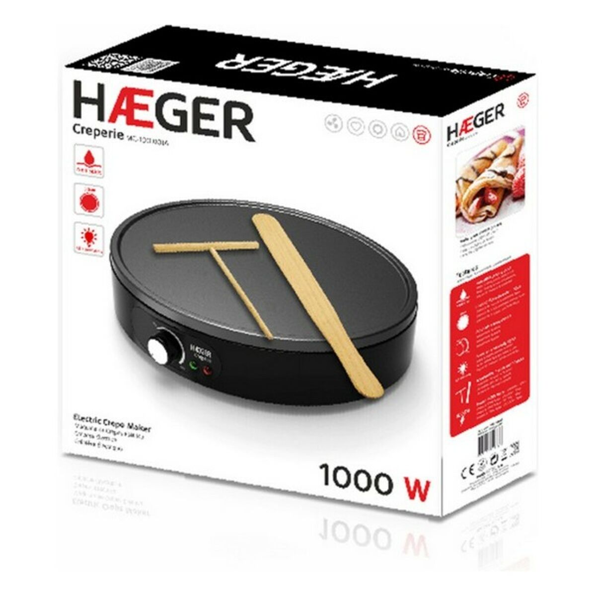 Crepe Maker Haeger Creperie 1000 W