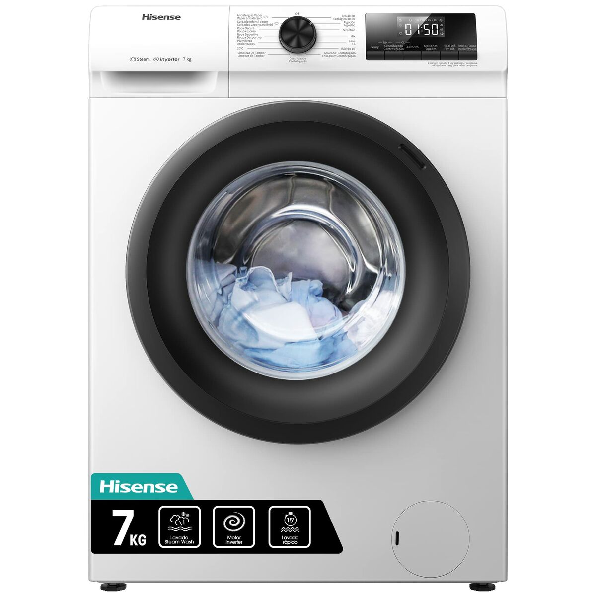 Washing machine Hisense White 7 kg 59,5 cm 1200 rpm