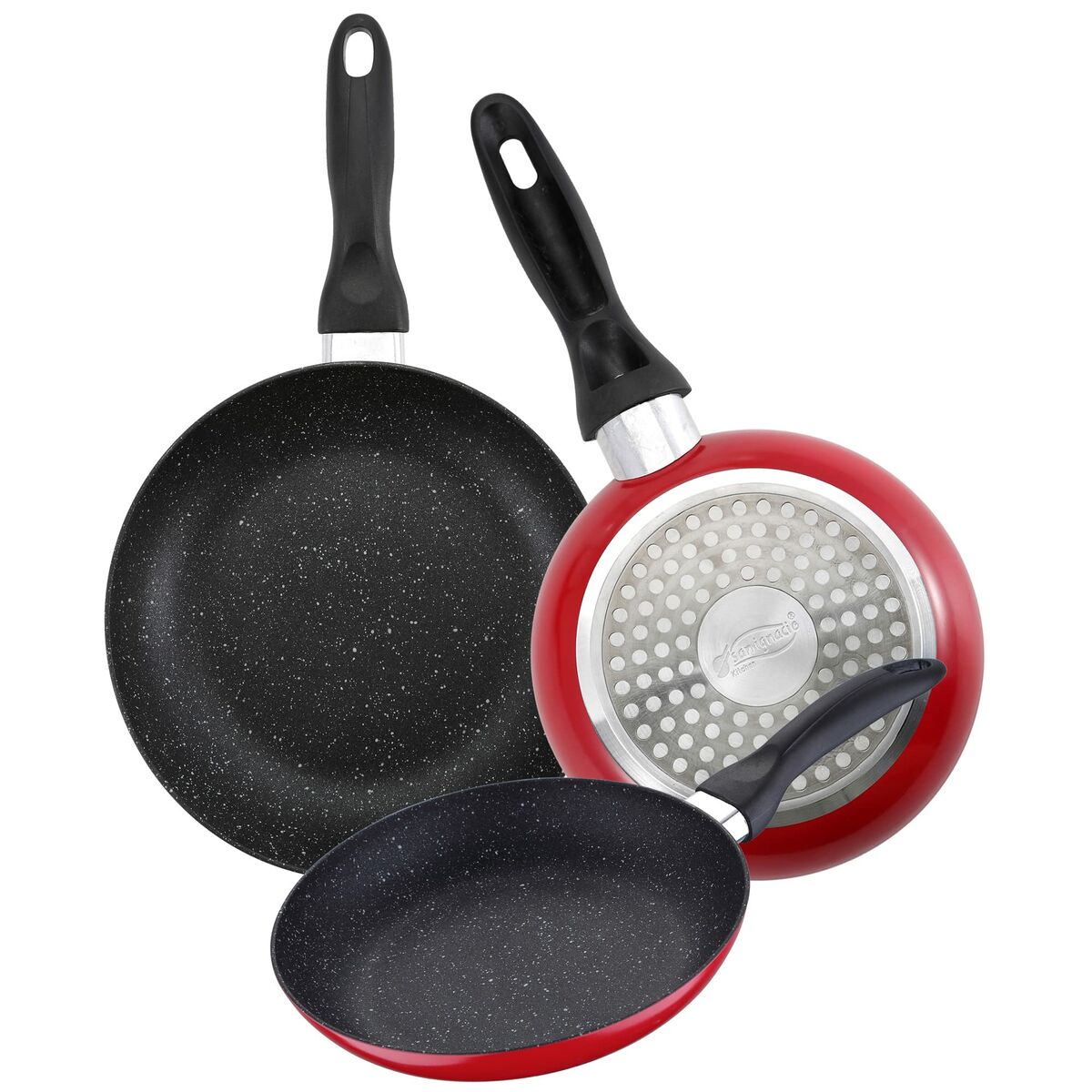 Set of pans San Ignacio Red 3 Pieces Aluminium