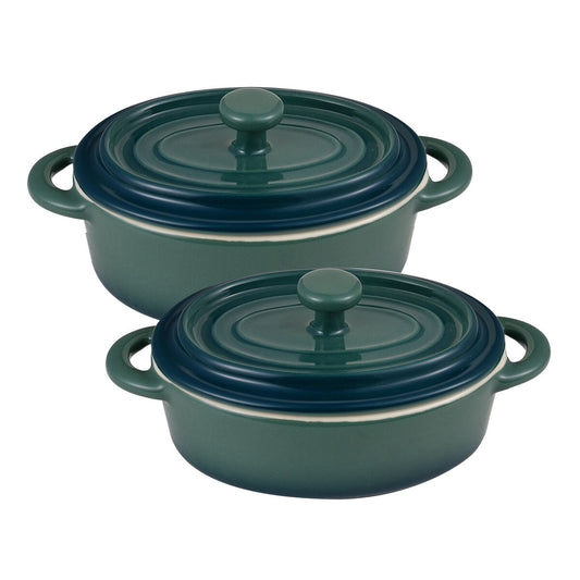 Saucepans Bergner EXCALIBUR BG 4 Units Mini Ø 16 cm Green Cream Stoneware