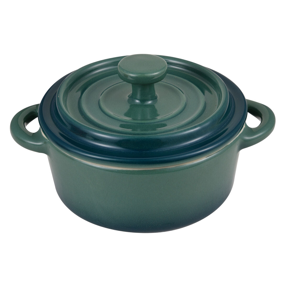 Saucepans Bergner 4 Units Mini Ø 12 cm Green Cream Stoneware