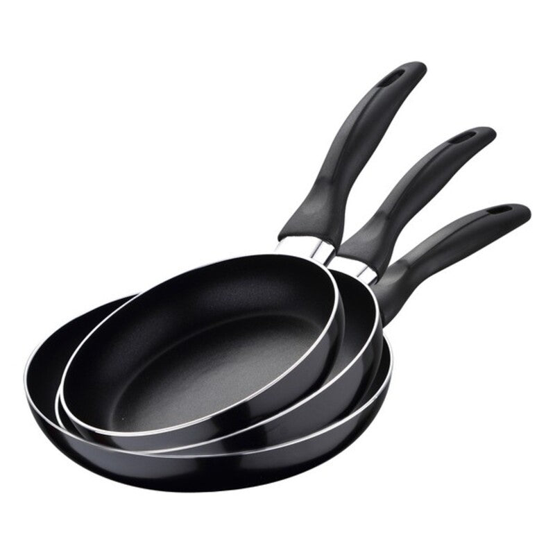 Set of pans San Ignacio 3 Pieces Black Aluminium