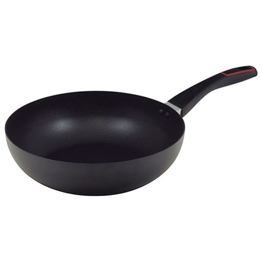 Wok Pan Renberg Black Red Aluminium