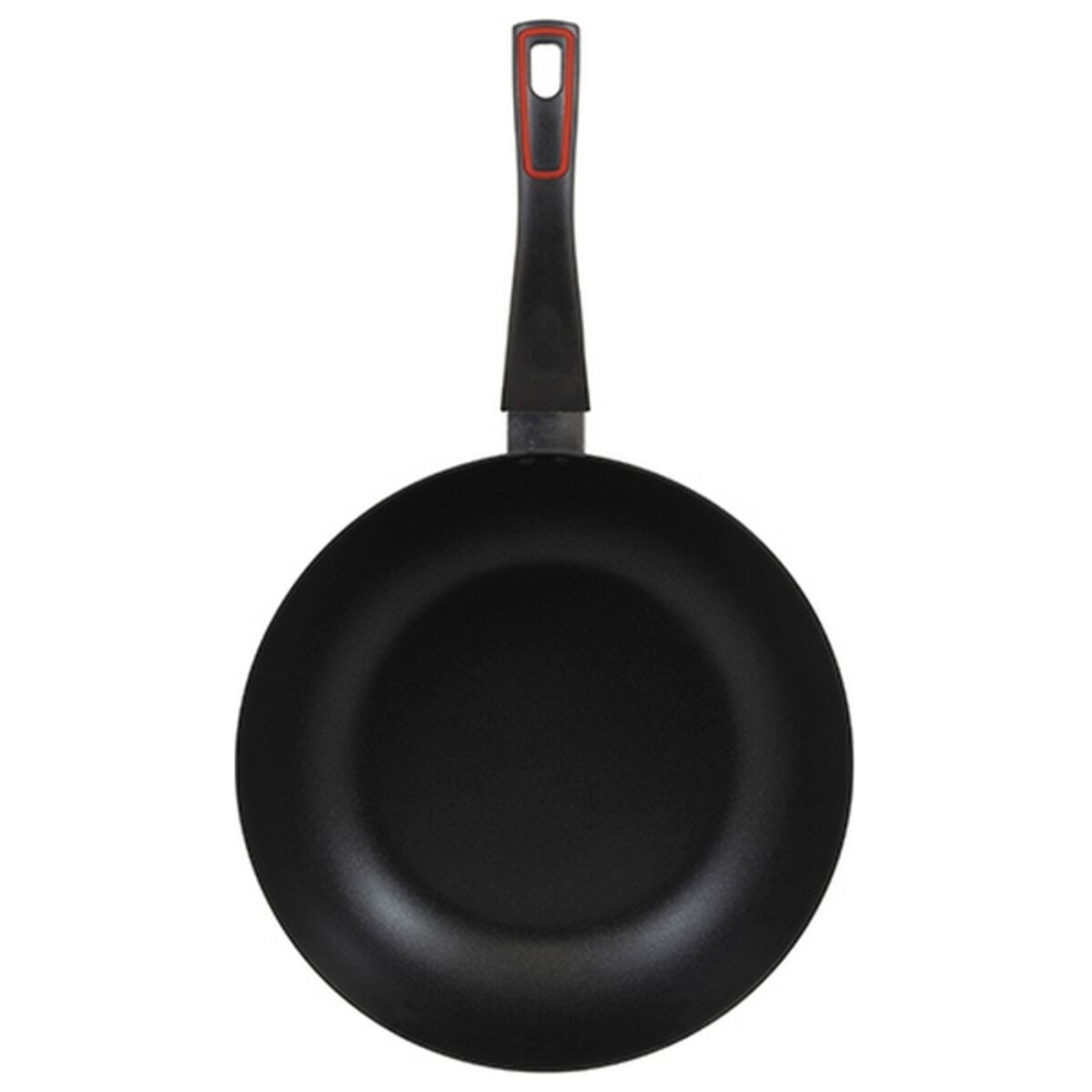 Wok Pan Renberg Black Red Aluminium