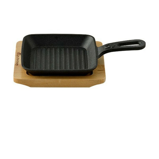 Grill pan Masterpro Black Cast Iron (13,7 x 22,2 x 2,2 cm)