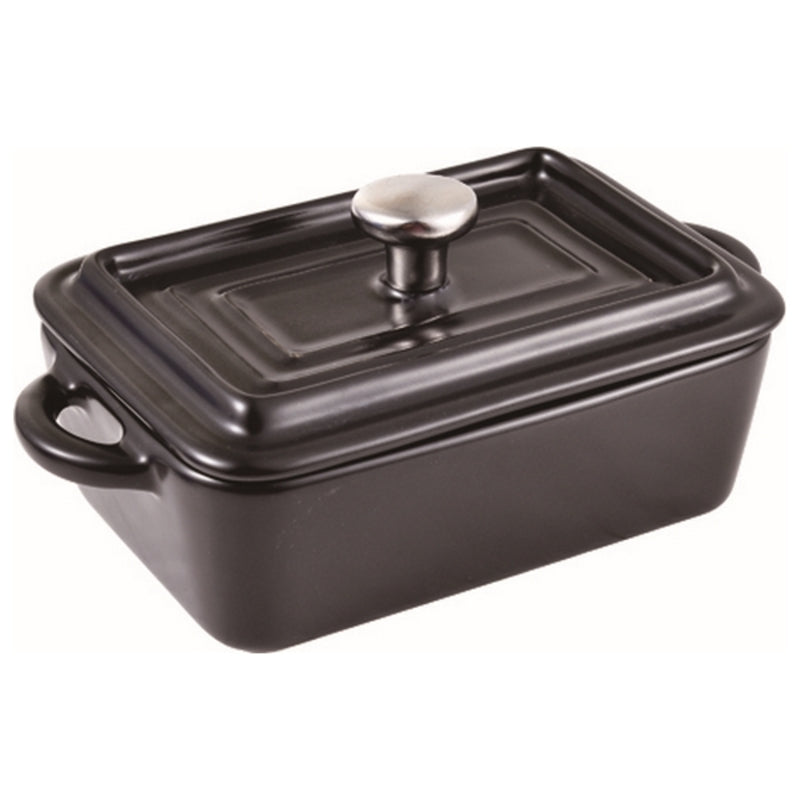 Casserole Masterpro Rectangular Black Stoneware black (15,8 x 9 x 4,5 cm)