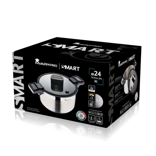 Pressure cooker Masterpro SMART MP Ø 24 cm 6 L Stainless steel