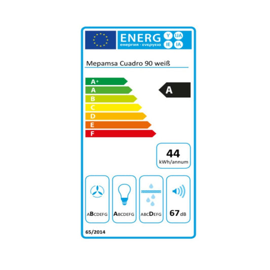 Conventional Hood Mepamsa CUADRO90 580 m³/h 90 cm 200W A White