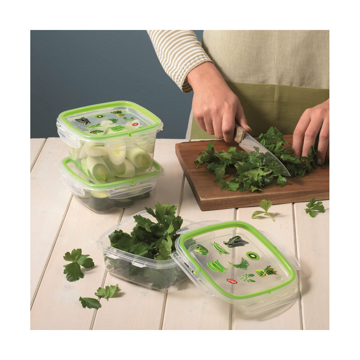 Lunch box Snips 500 ml Hermetically sealed 14,7 x 14,7 x 7 cm (2 Units)