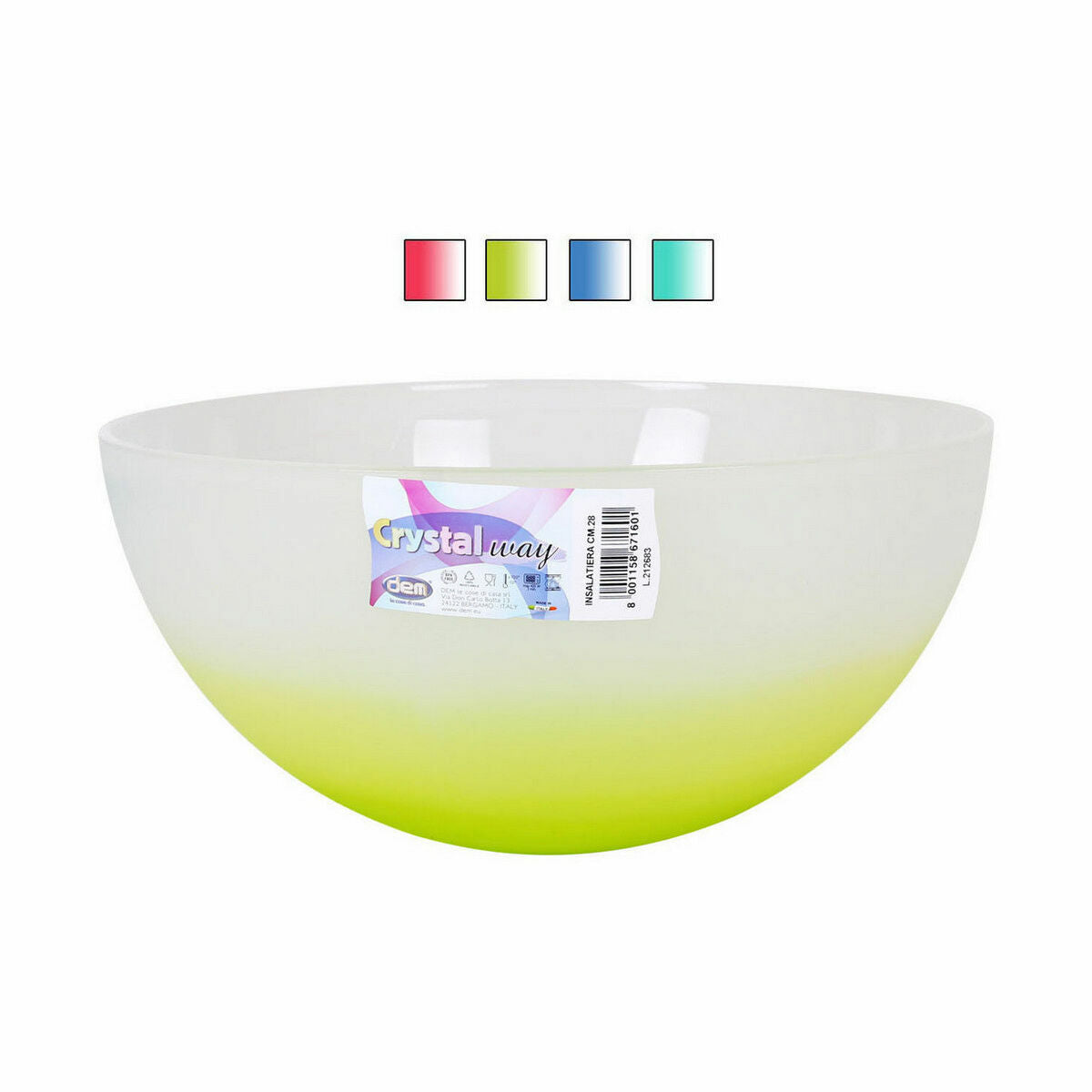 Salad Bowl Dem Cristalway 4,5 L (8 Units)