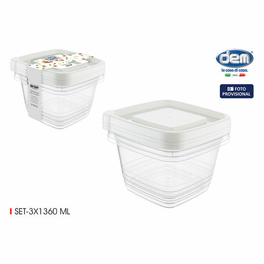 Lunch box Dem 15,5 x 15,5 x 12,5 cm (24 Units)