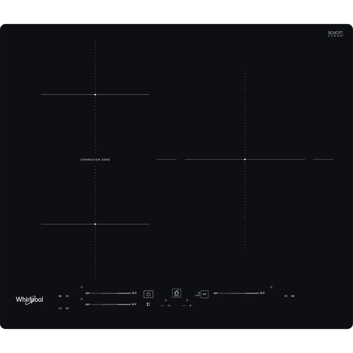 Induction Hot Plate Whirlpool Corporation WBS5560NE 5700 W 59 cm