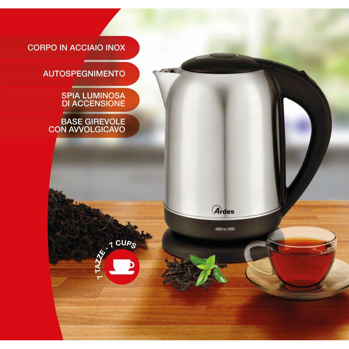 Kettle Ardes AR1K41 Silver 2200 W 1,7 L