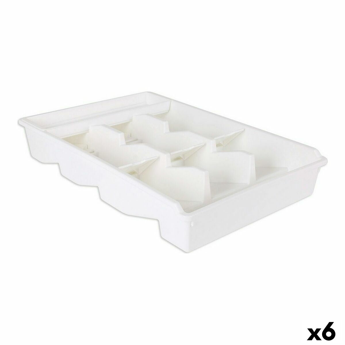 Cutlery Organiser Tontarelli Bella plus White 43,6 x 28,7 x 7,13 cm (6 Units)