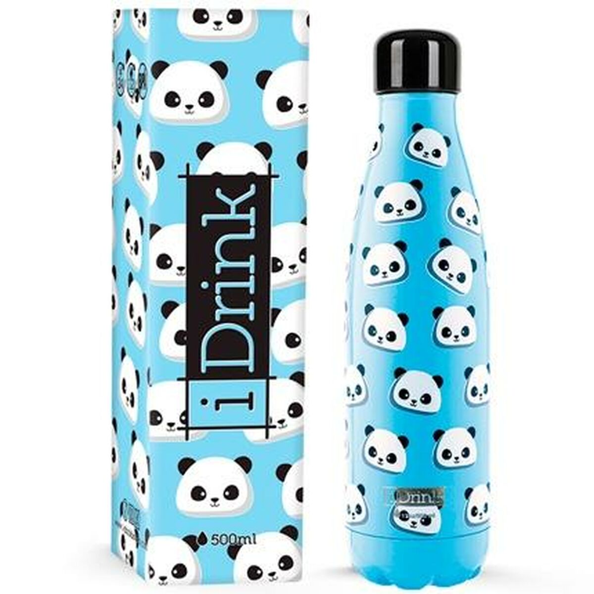 Thermal Bottle iTotal Blue Panda bear Stainless steel (500 ml)