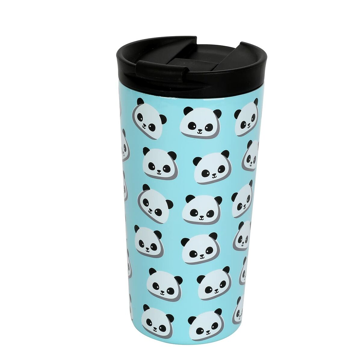 Thermal Cup with Lid iTotal Blue Panda bear Double wall Stainless steel 350 ml