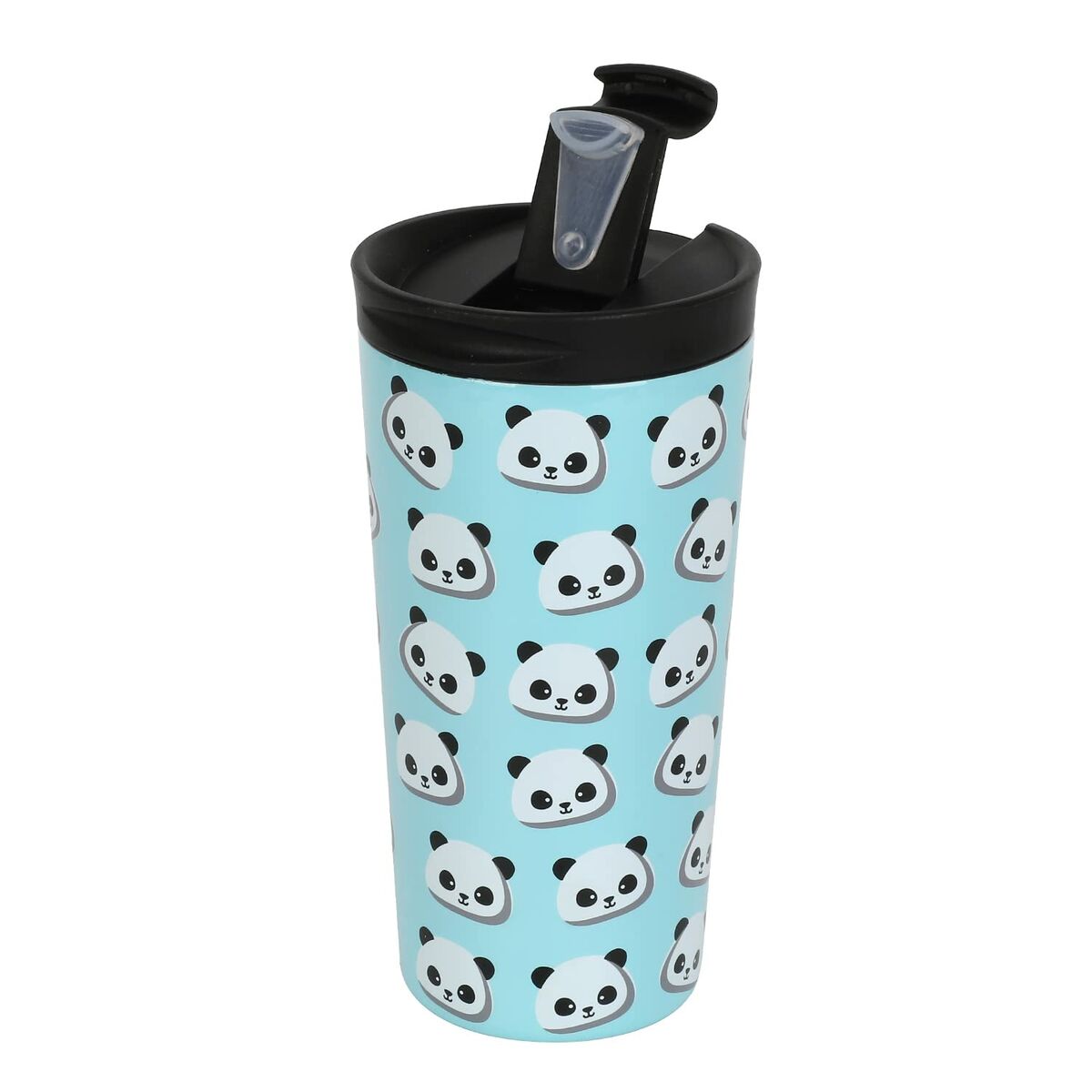 Thermal Cup with Lid iTotal Blue Panda bear Double wall Stainless steel 350 ml