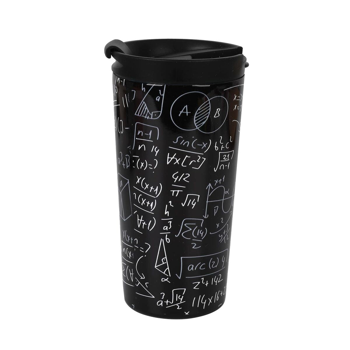 Thermal Cup with Lid iTotal Mathematics Black Double wall Stainless steel 350 ml