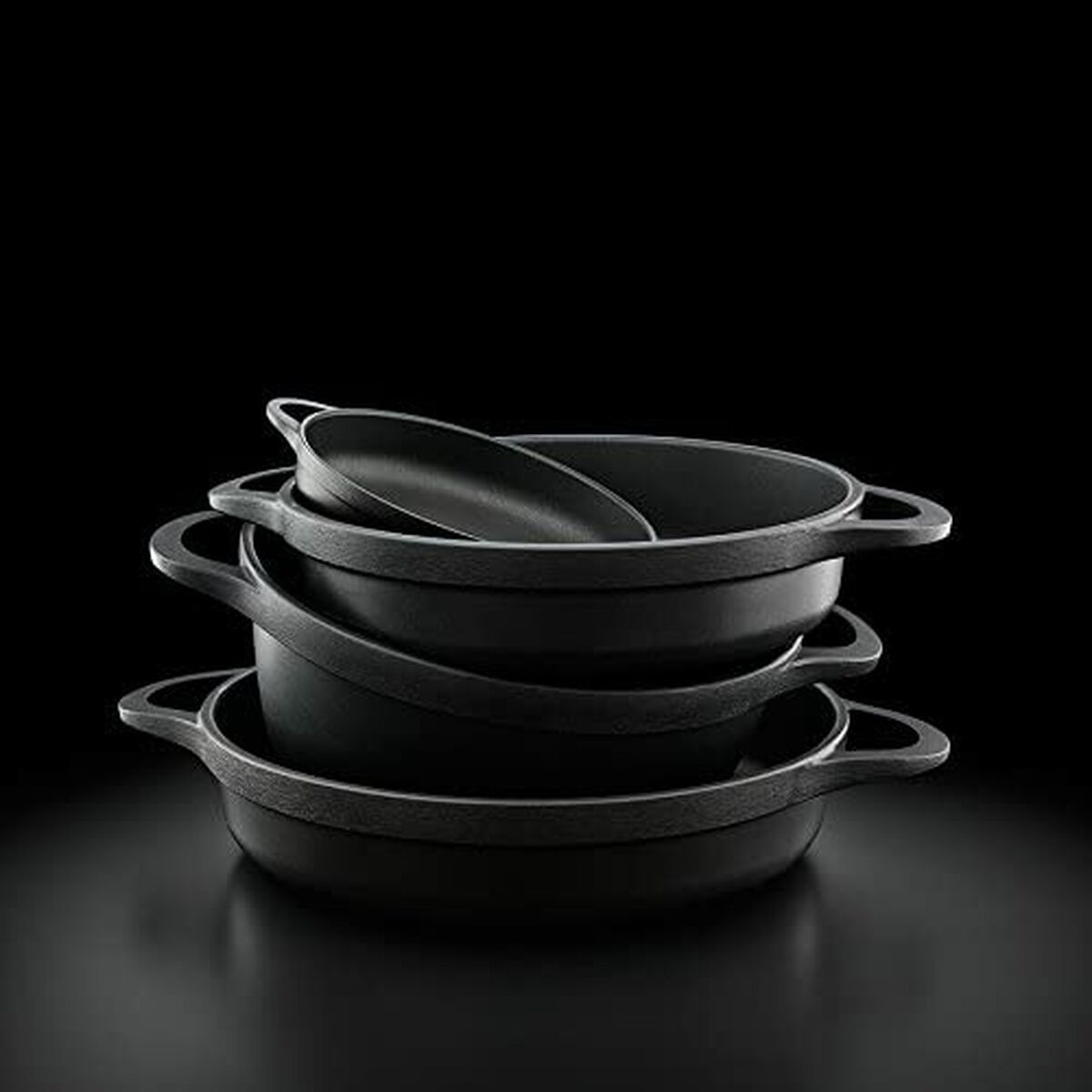 Casserole with lid Valira BLACK IND 28CM