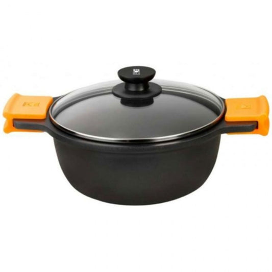 Casserole BRA Braisogona_A270336 Black Ø 36 cm Multicolour Black/Orange Aluminium Cast aluminium (Refurbished C)