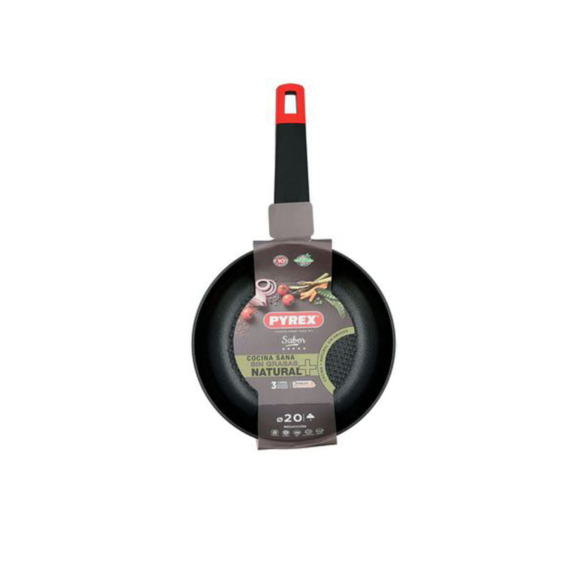 Non-stick frying pan Pyrex Sabor Black Aluminium