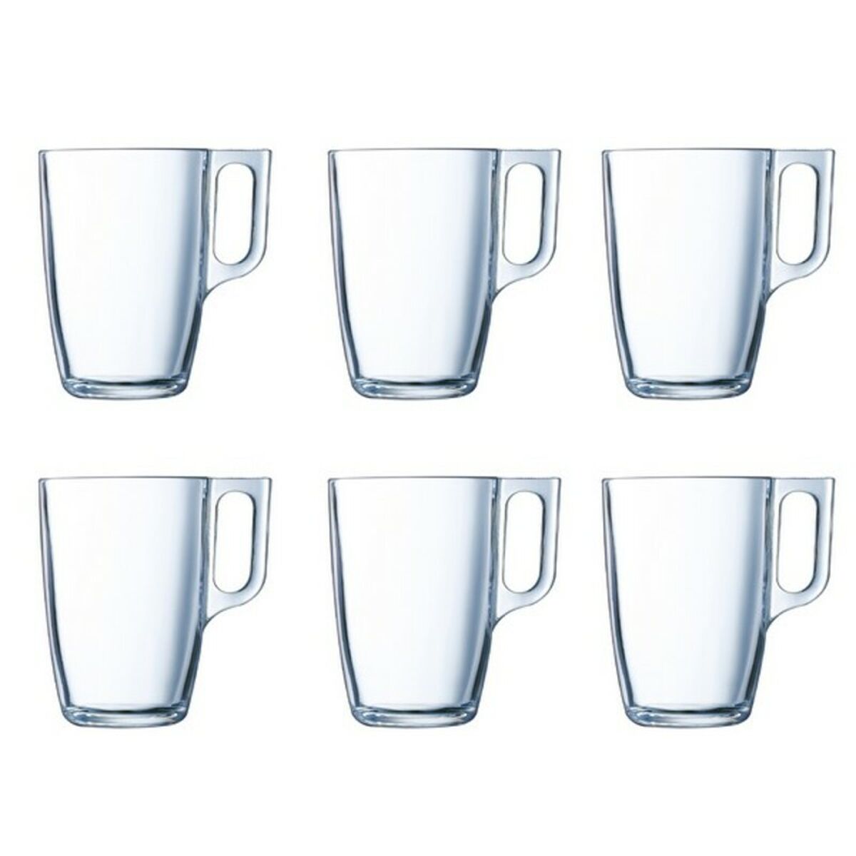 Set of Mugs Luminarc Nuevo Transparent Glass (320 ml) (6 Units)