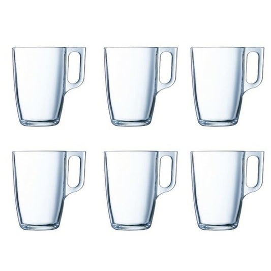 Set of Mugs Luminarc Nuevo Transparent Glass (320 ml) (6 Units)