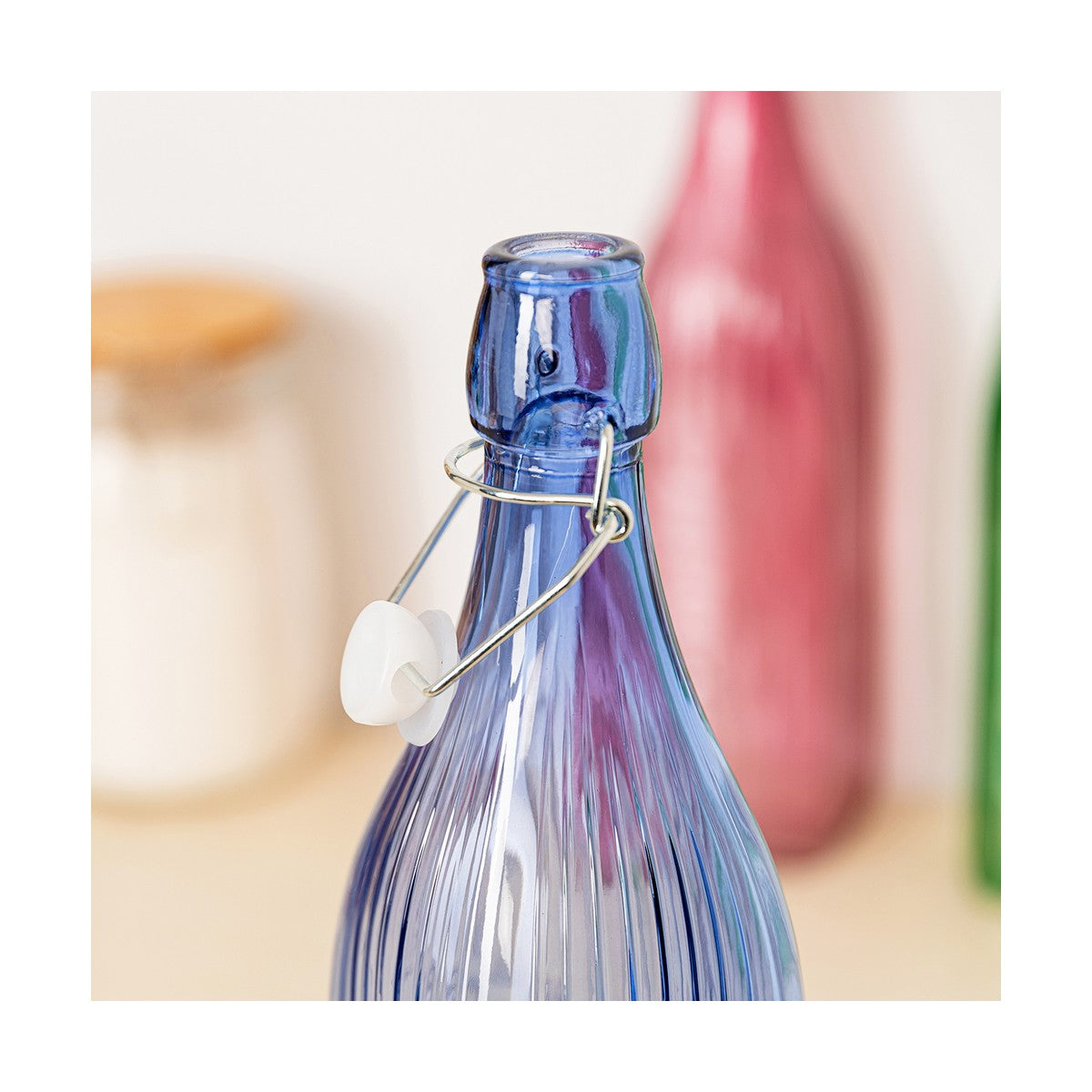 Bottle Quid Viba Blue Glass 1 L