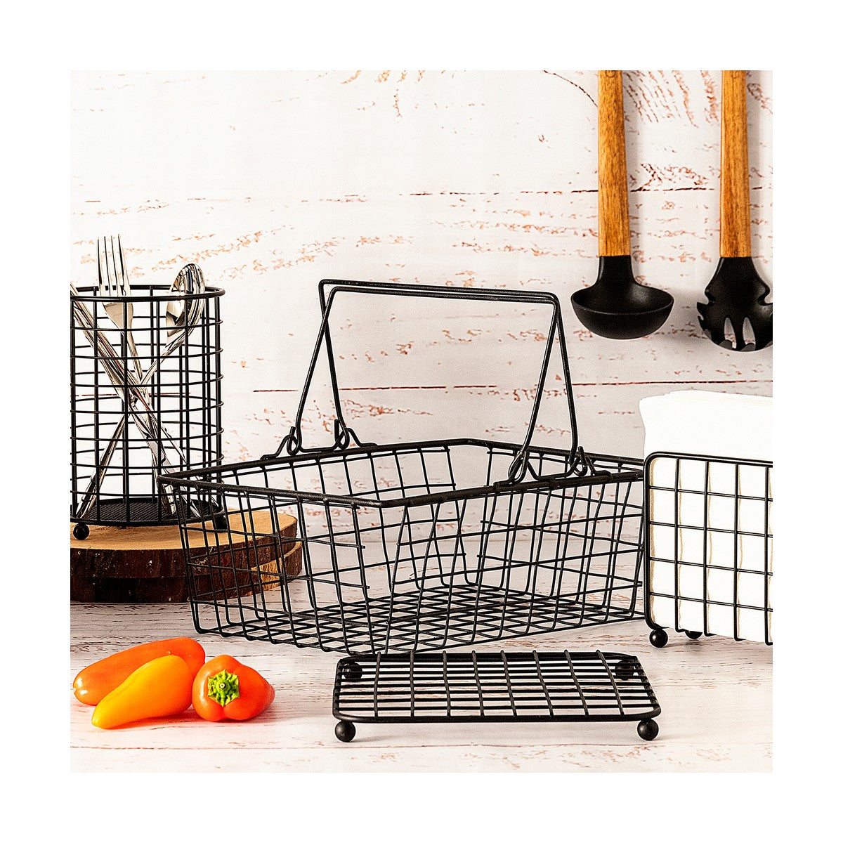 Wire Basket Quid Metal Steel (30 X 23 X 10,5 cm)