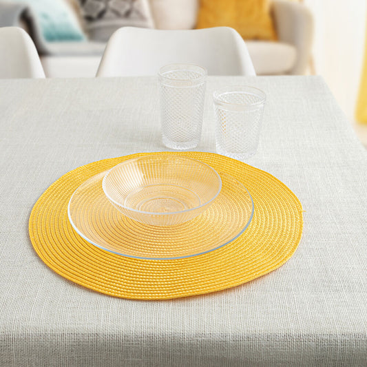 Place mat Quid Vita Yellow Plastic 38 cm (Pack 12x)