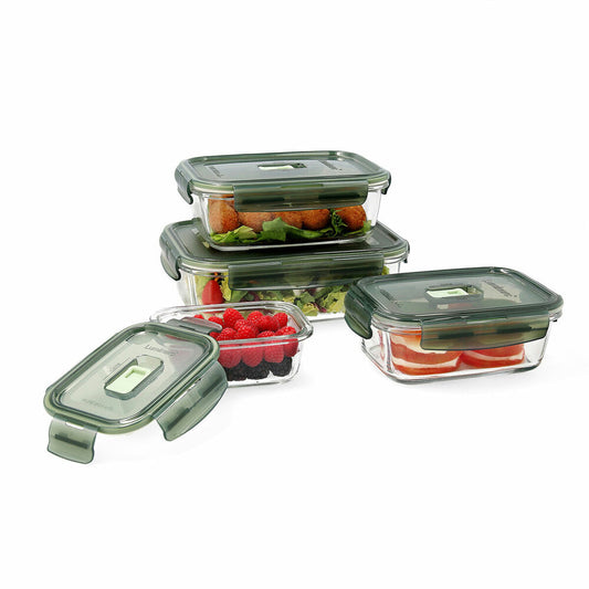 Set of lunch boxes Luminarc Pure Box Crystal Bicoloured (4 pcs)