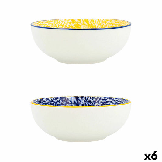 Bowl Quid Pippa Multicolour Ceramic 16 x 16 x 6 cm (6 Units) (Pack 6x)