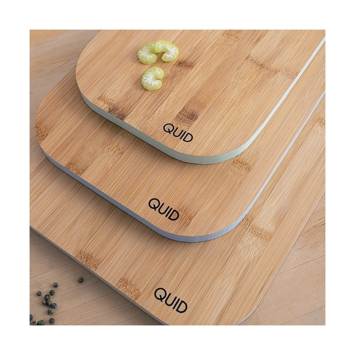 Bamboo Cutting Board Quid Wood Green (27 x 20 x 1,5 cm)