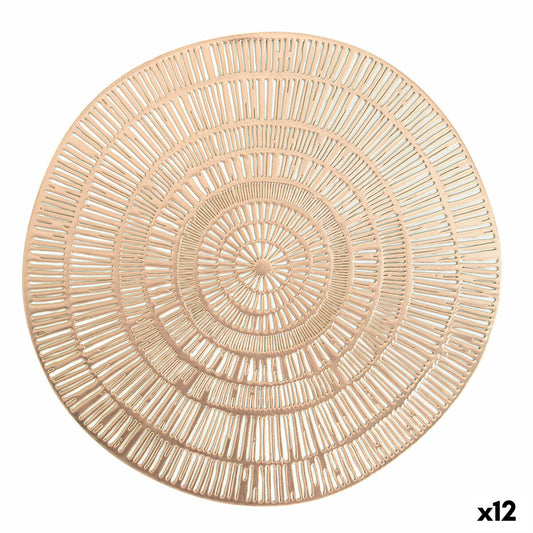 Place mat Quid Habitat Spiral Golden 38 cm (Pack 12x)