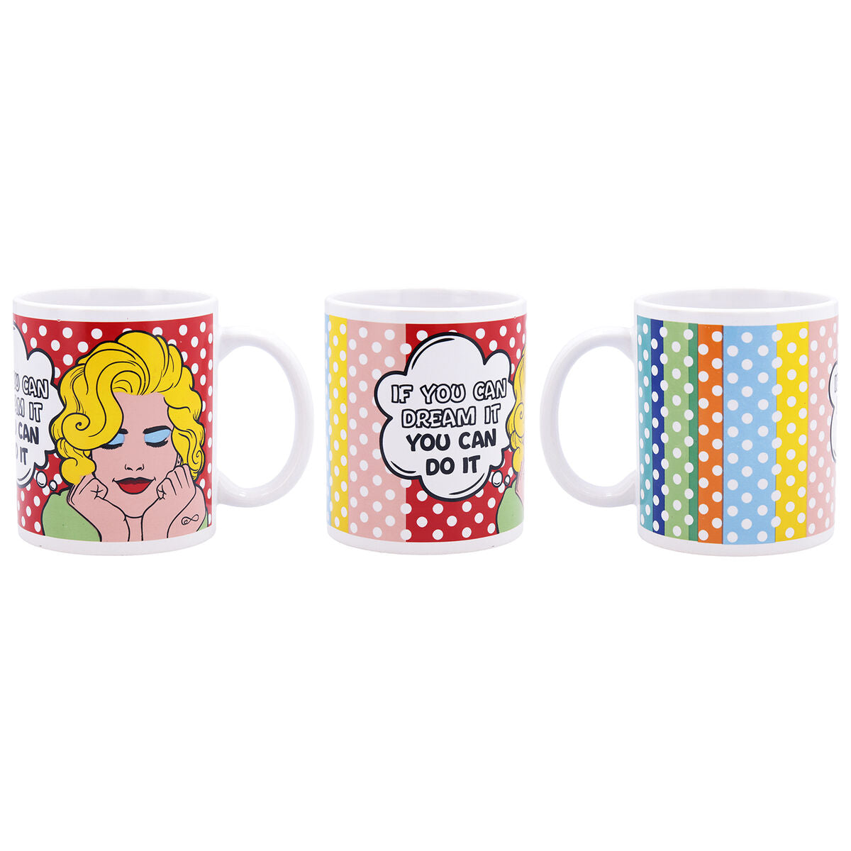 Cup Quid Comic Multicolour Ceramic 330 ml