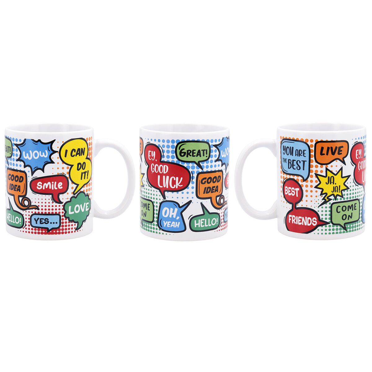 Cup Quid Comic Multicolour Ceramic 330 ml